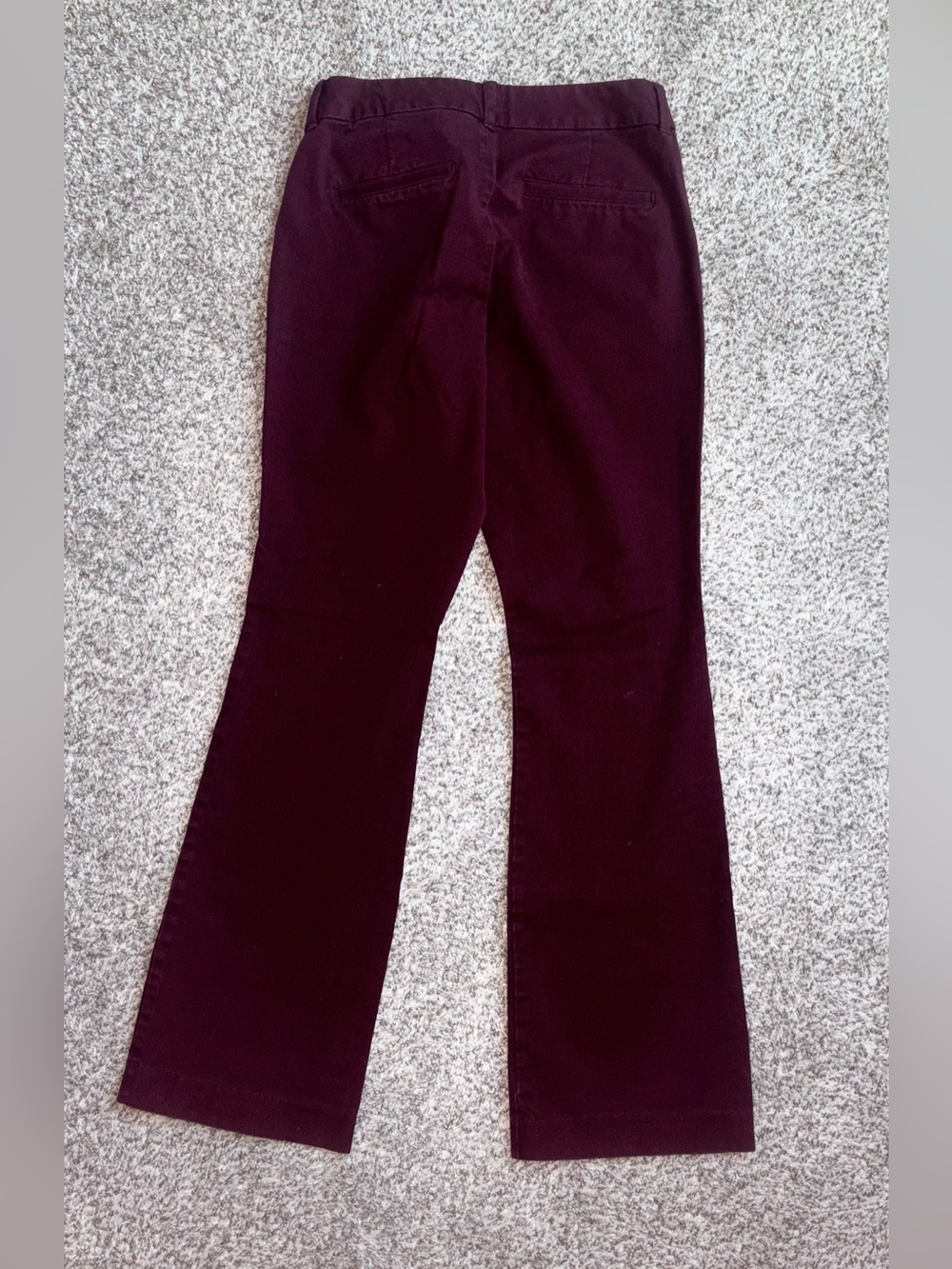 Old Navy High Rise Pixie Bootcut Pants Size 6 | Burgundy Wine Red Stretch - Picture 6 of 6